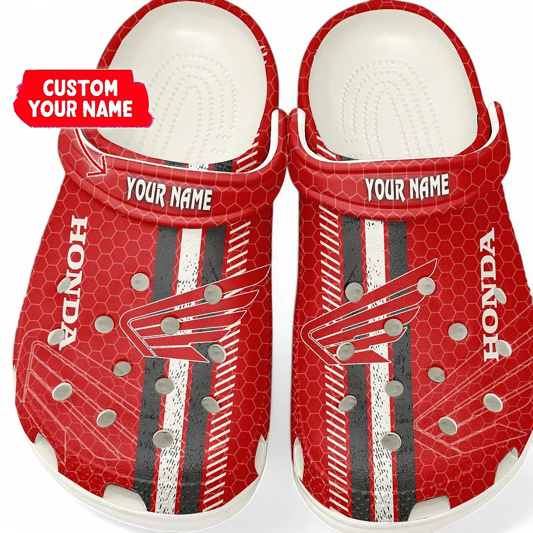 Honda Motorcycle Crocs Shoes Gift For Honda Motorcycle Lovers, Birthday Gift For Husband, Boyfriend CAR82022025598 - White