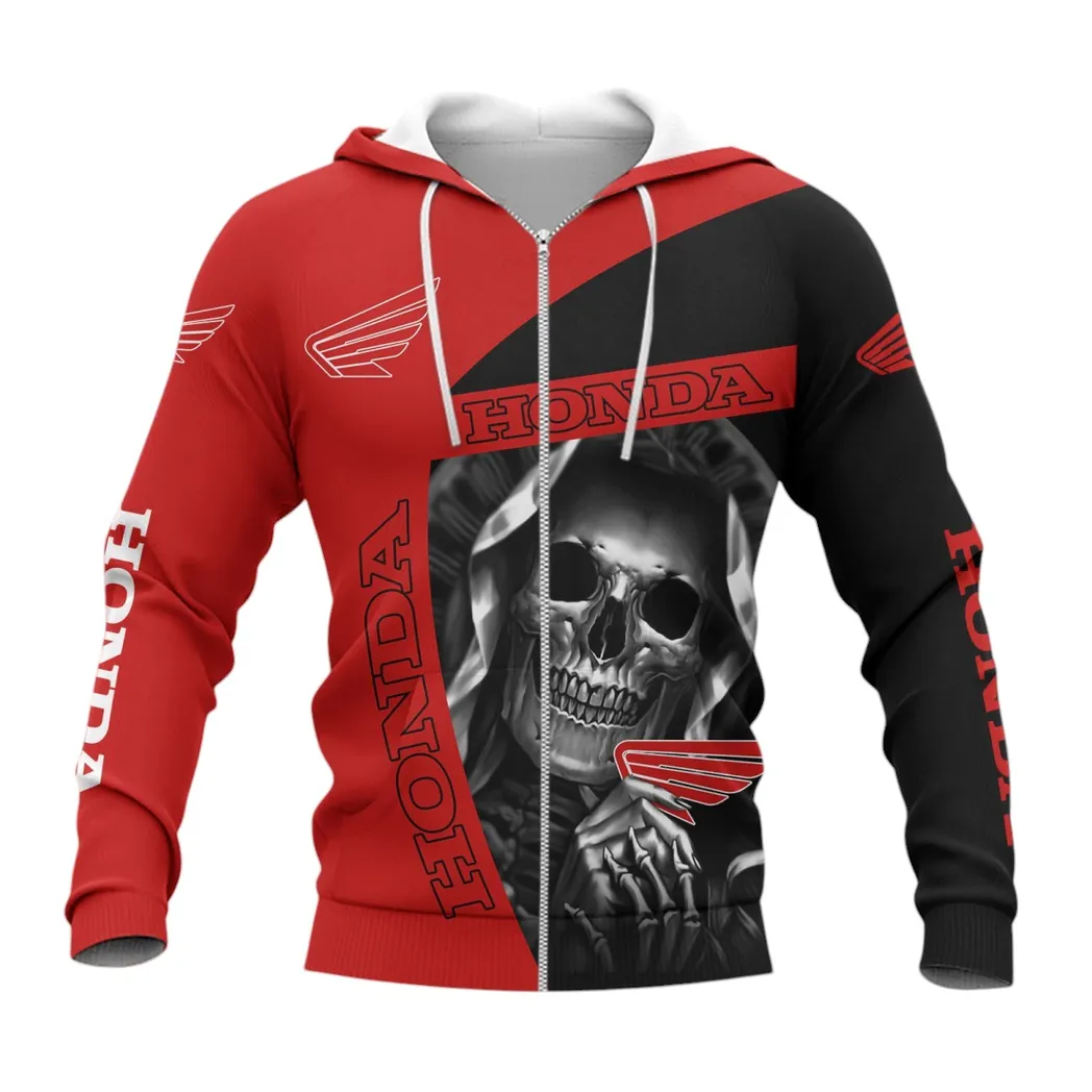 Honda Motorcycle Zipper Hoodie, Gift For Honda Motorcycle Lovers, Gift For Him, Husband, Boyfriend CAR6702212519