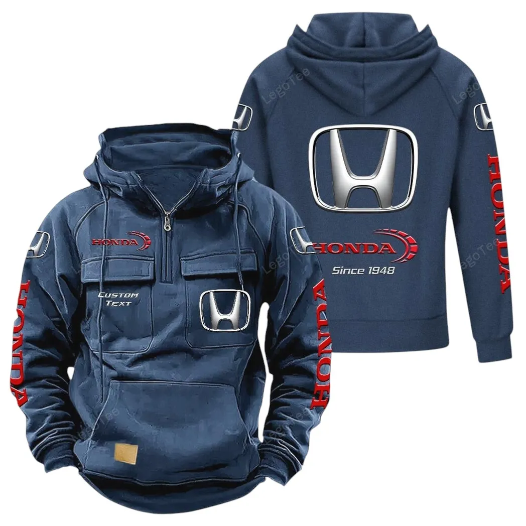 honda tactical quarter zip hoodie gift for honda lovers gift for him husband boyfriend dark blue car96021425687 3 tgqih
