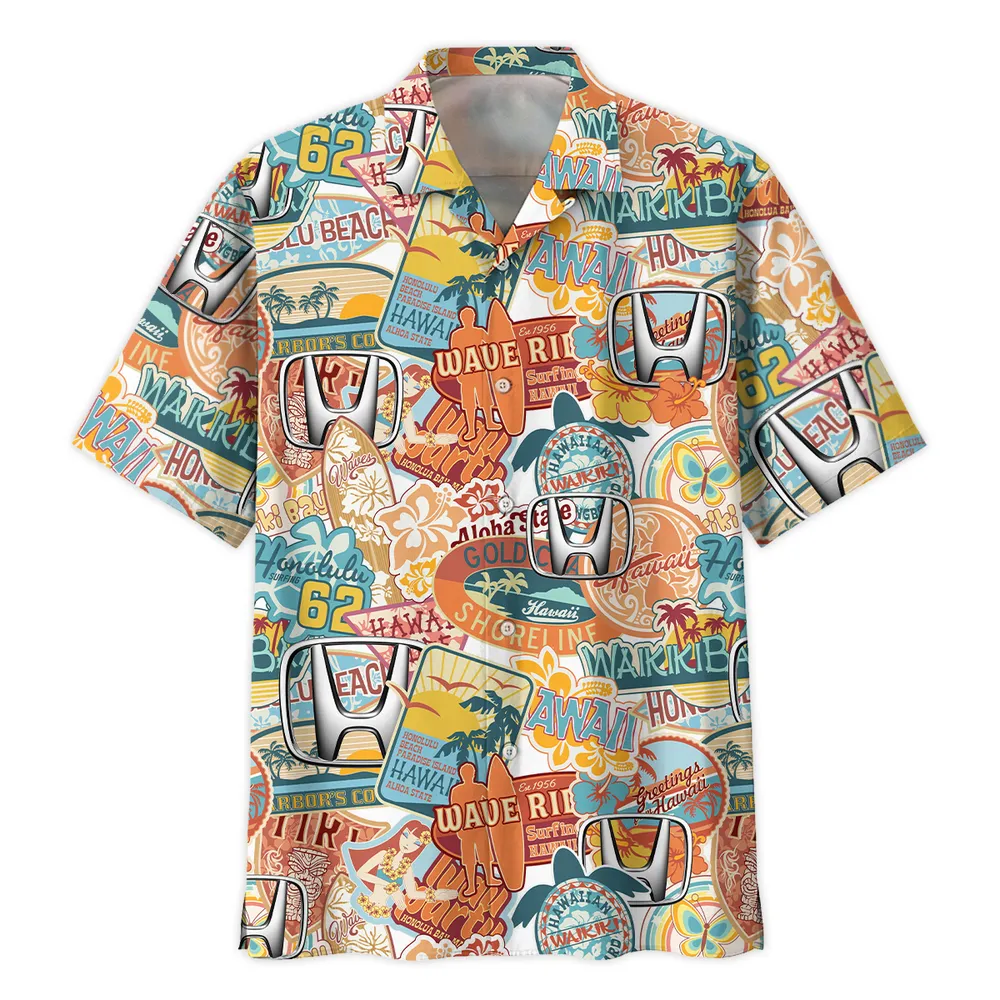 Honda Vintage Hawaiian Shirts For Men, Gift For Honda Fan CAR202031225353