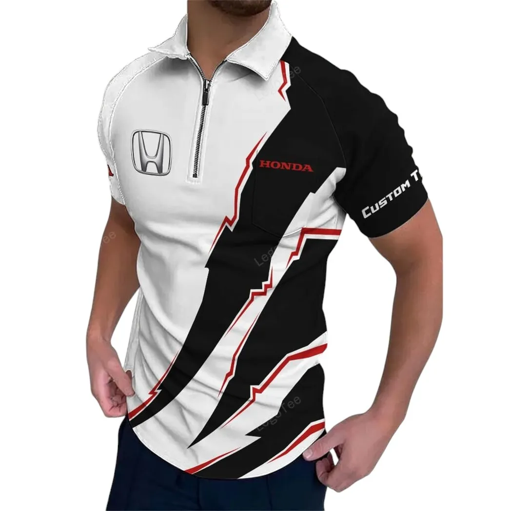 honda zipper polo shirt gift for honda lovers gift for gift for him husband boyfriend car128021025019