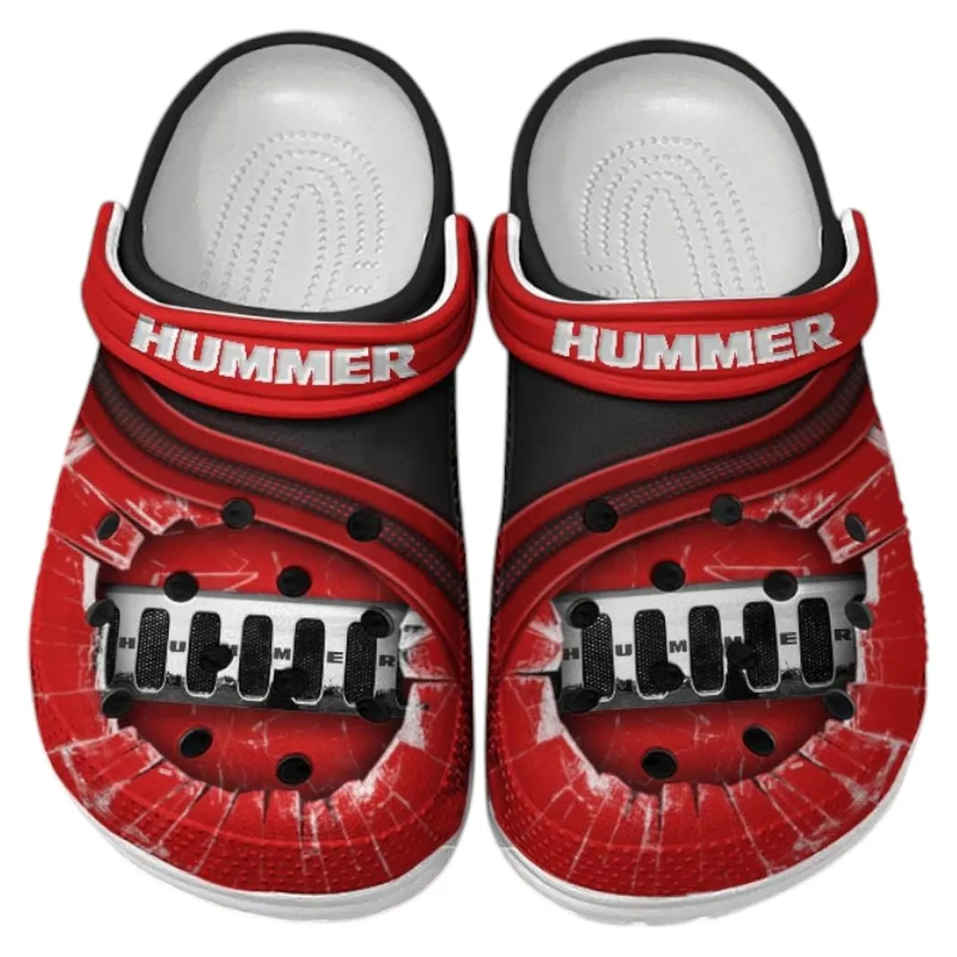 Hummer Crocs Clogs Men Women, Gift For Hummer Fan CAR188032025166 - Red