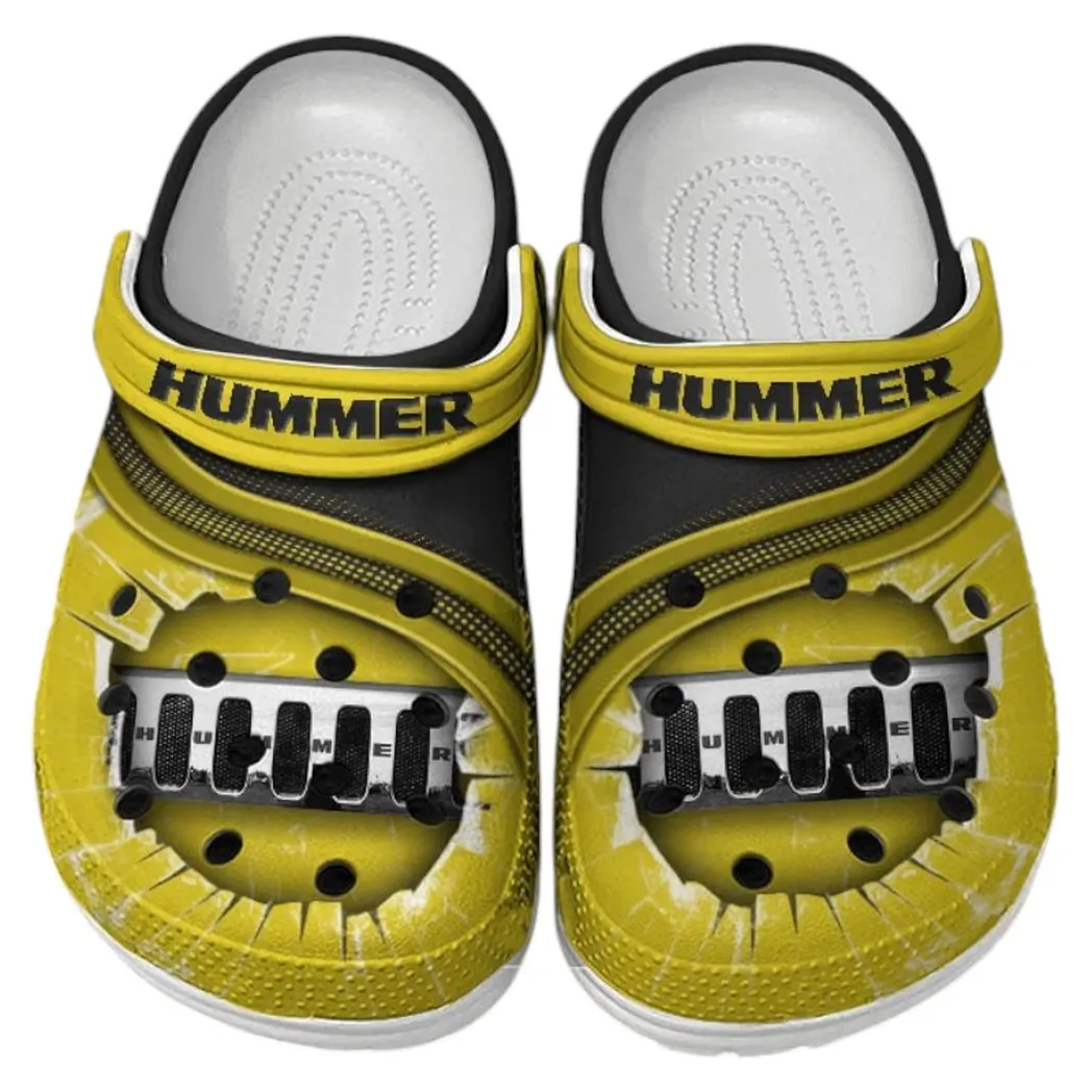 Hummer Crocs Clogs Men Women, Gift For Hummer Fan CAR188032025166 - Yellow