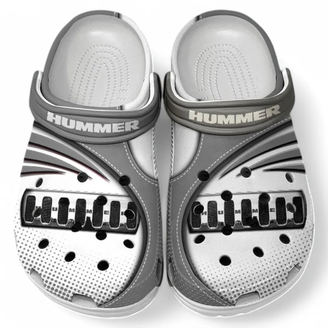 Hummer Crocs Sandals For Men Women, Gift For Hummer Fan CAR181031525723 - Gray