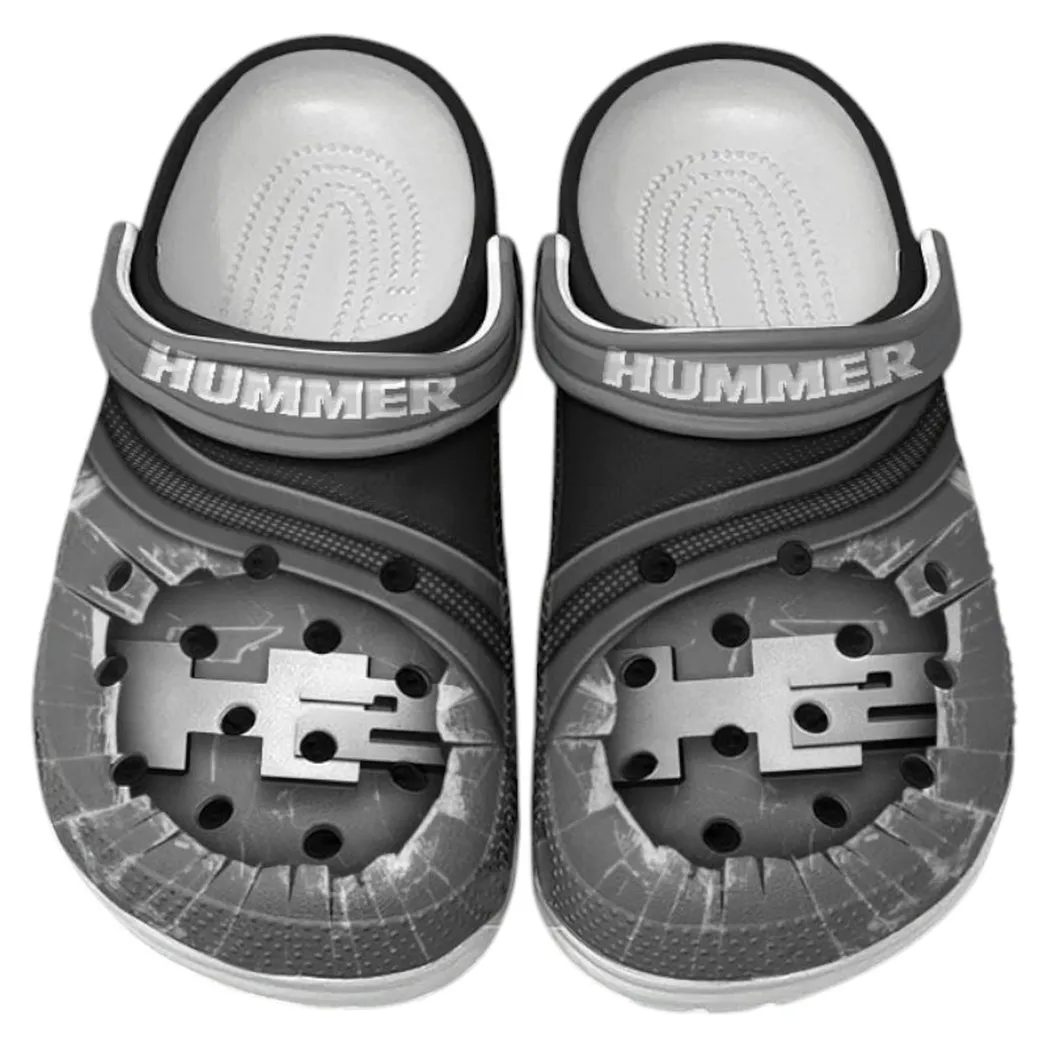 Hummer H2 Crocs Clogs Men Women, Gift For Hummer H2 Fan CAR188032025146 - Gray