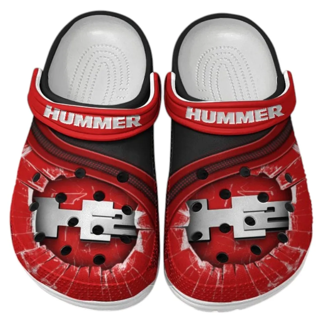 Hummer H2 Crocs Clogs Men Women, Gift For Hummer H2 Fan CAR188032025146 - Red