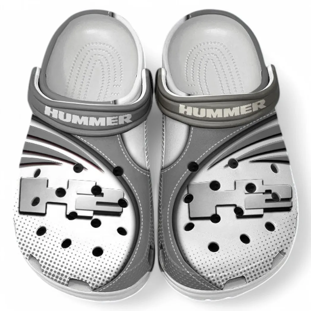 Hummer H2 Crocs Sandals For Men Women, Gift For Hummer H2 Fan CAR181031525706 - Gray