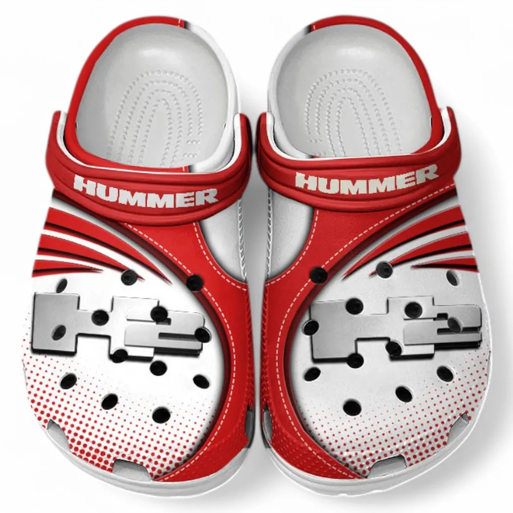 Hummer H2 Crocs Sandals For Men Women, Gift For Hummer H2 Fan CAR181031525706 - Red