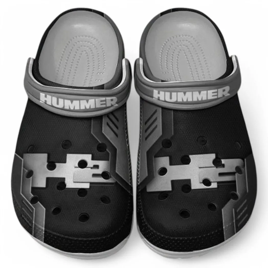 Hummer H2 Crocs Shoes, Clogs Men Women, Gift For Hummer H2 Fan CAR185031525262 - Gray