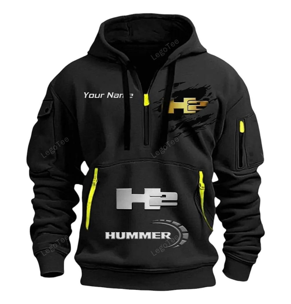 hummer h2 half zip hoodie car113021425847 best gift for him husband boyfriend black einu2