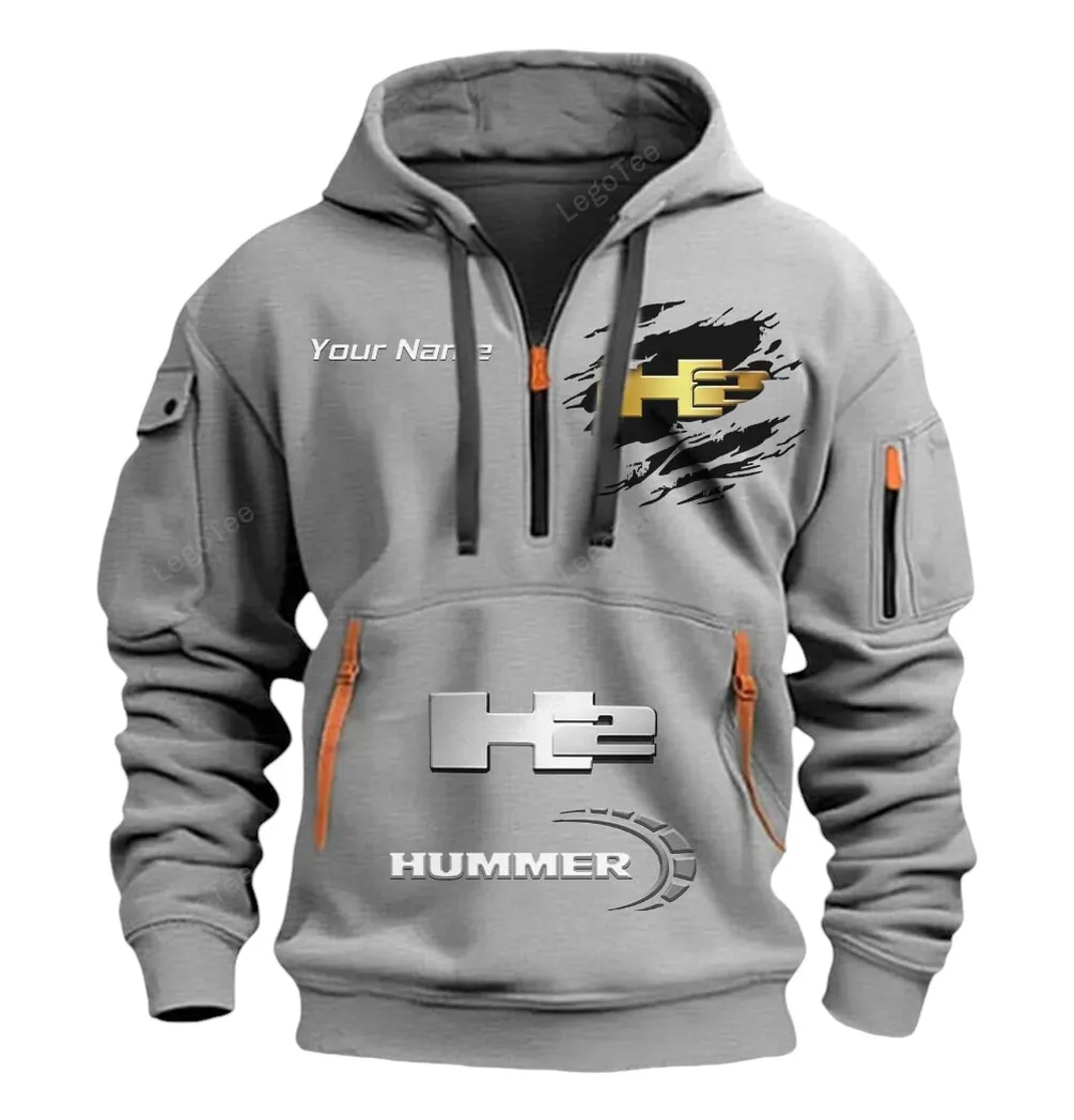 hummer h2 half zip hoodie car113021425847 best gift for him husband boyfriend gray 1l848