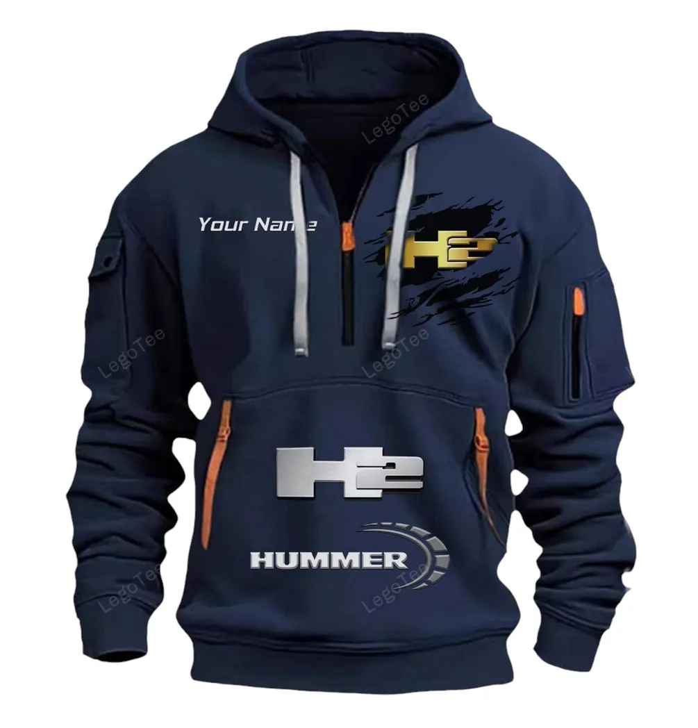 hummer h2 half zip hoodie car113021425847 best gift for him husband boyfriend navy wogad