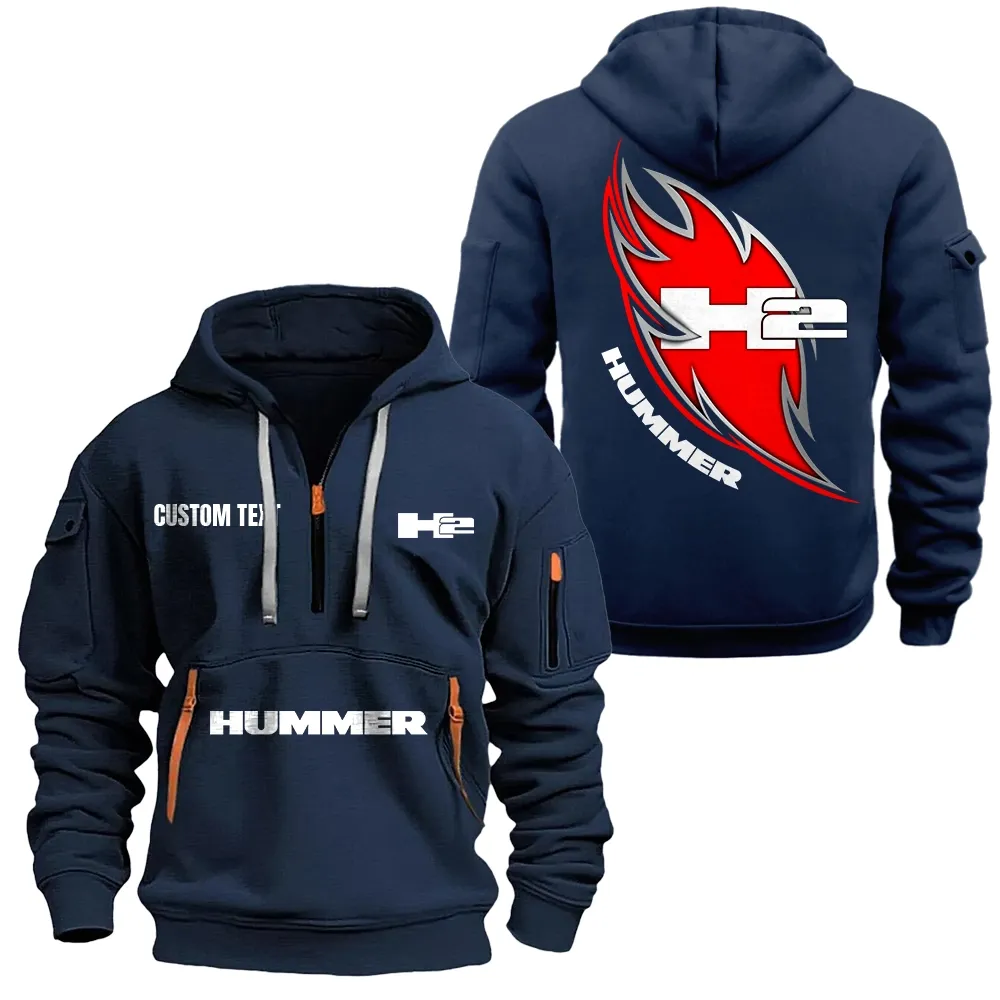 hummer h2 hoodie half zipper car1701112098 car all over print hoodie half zipper navy
