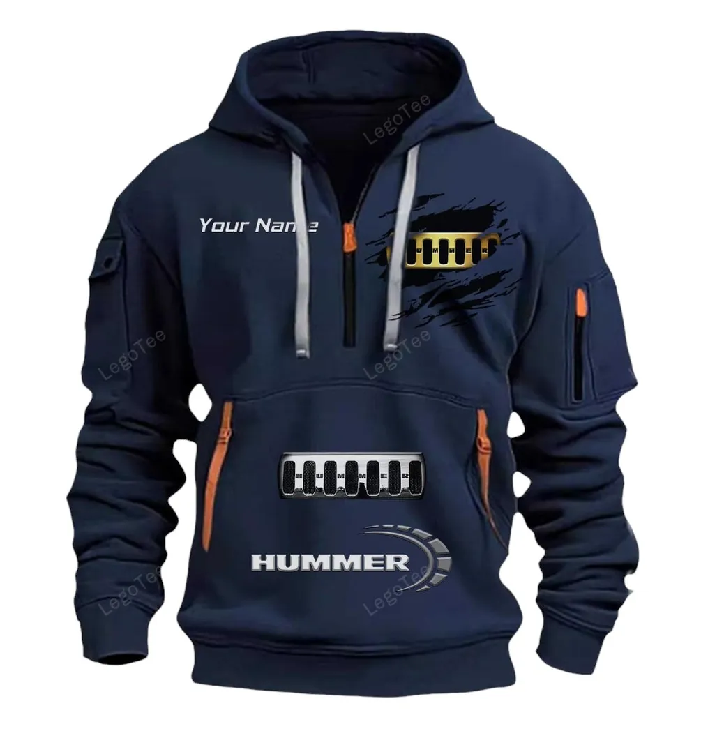 hummer half zip hoodie car113021425833 best gift for him husband boyfriend navy mnmg9