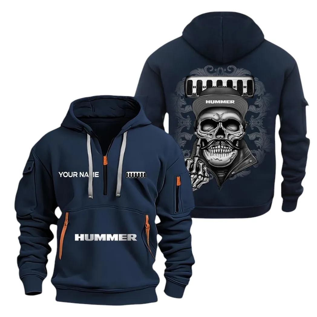 hummer half zip hoodie for men gift for hummer fan car166022625133 navy z6que
