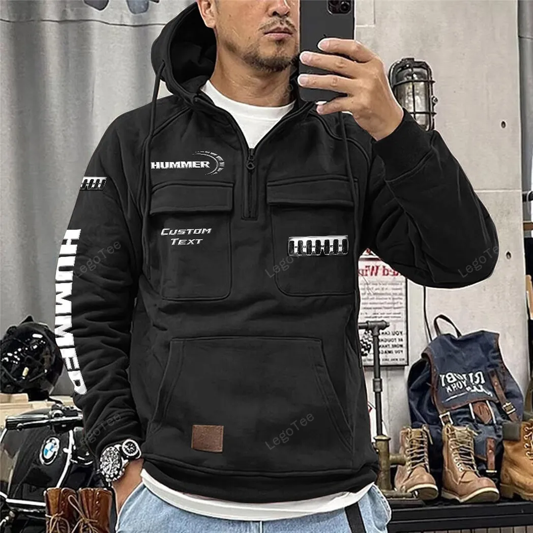 hummer tactical quarter zip hoodie car106021525073 gifts for men him husband boyfriend black vrq1c