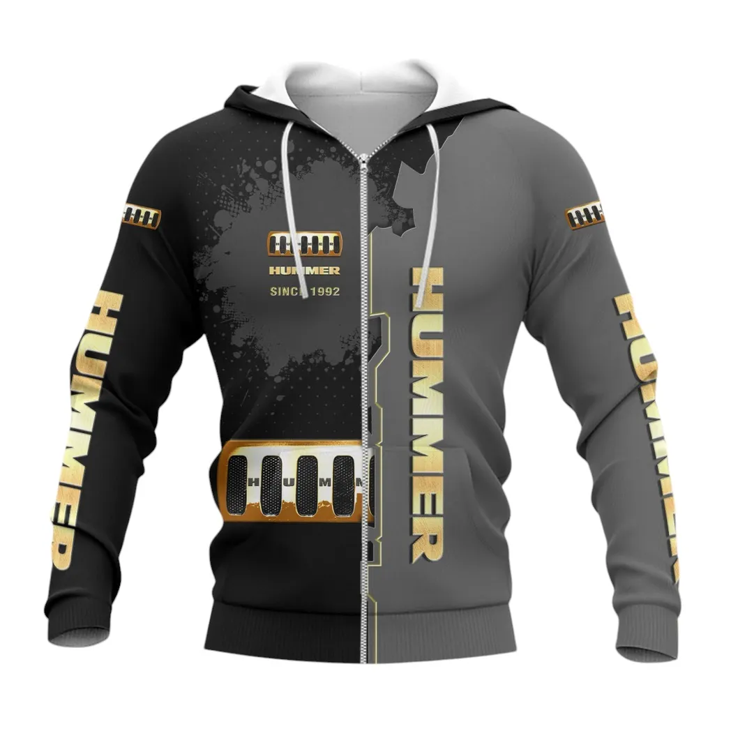 Hummer Zipper Hoodie, Gift For Hummer Lovers, Gift For Him, Husband, Boyfriend CAR44021725036-3