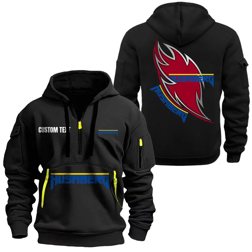 husaberg hoodie half zipper car1701112099 car all over print hoodie half zipper black lezob
