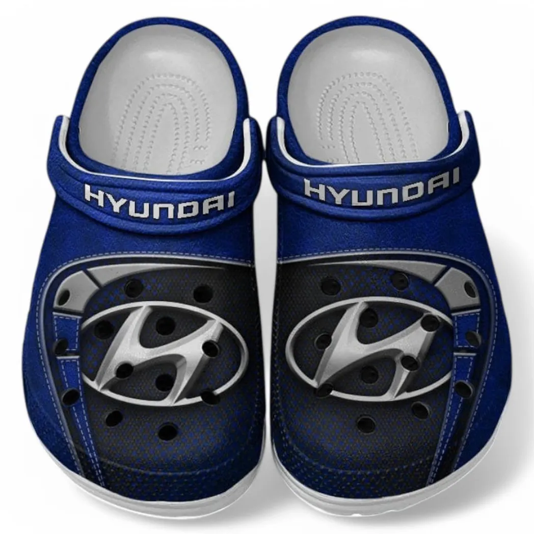 Hyundai Crocs Sandals For Men Women, Gift For Hyundai Fan CAR177031425601 - Blue