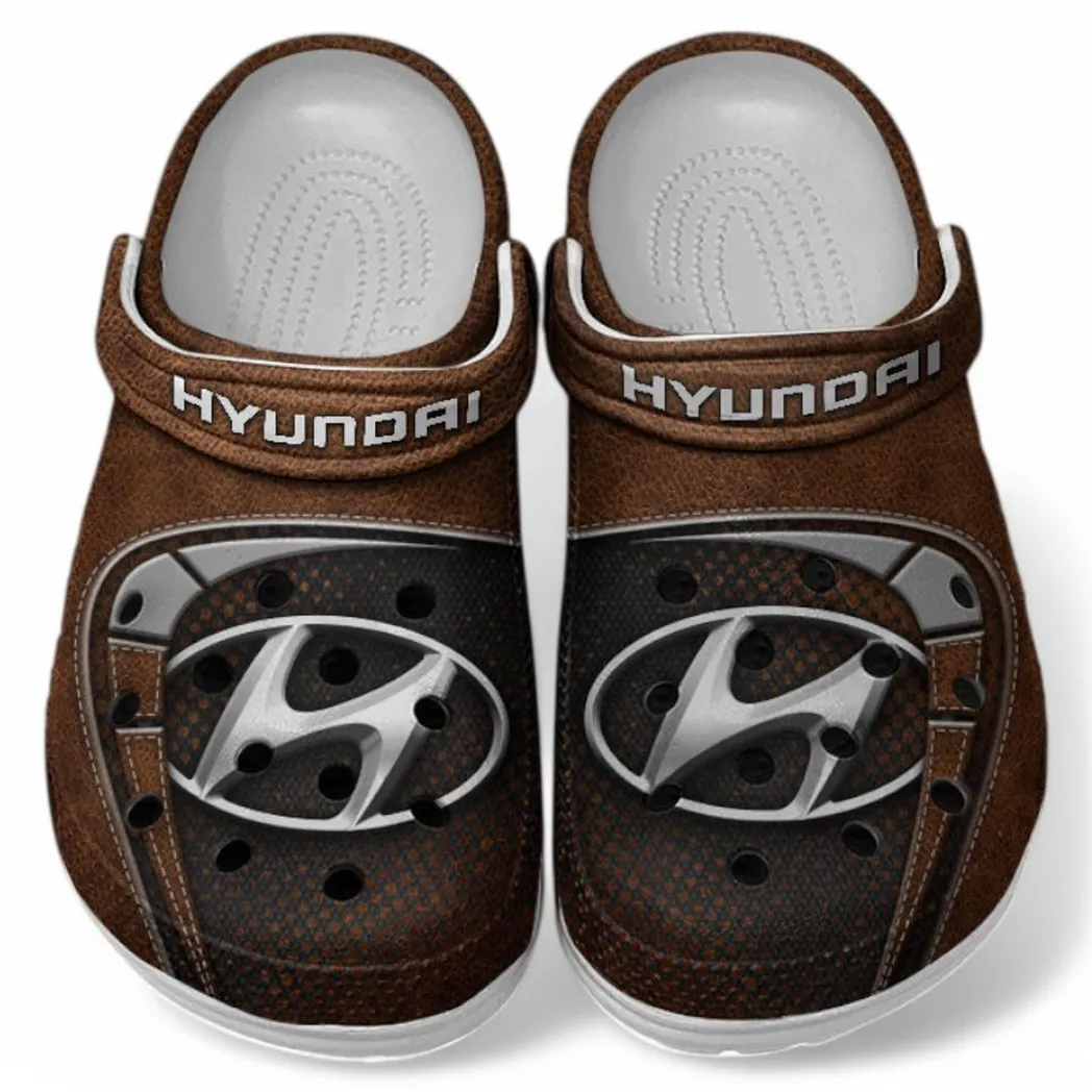 Hyundai Crocs Sandals For Men Women, Gift For Hyundai Fan CAR177031425601 - Brown
