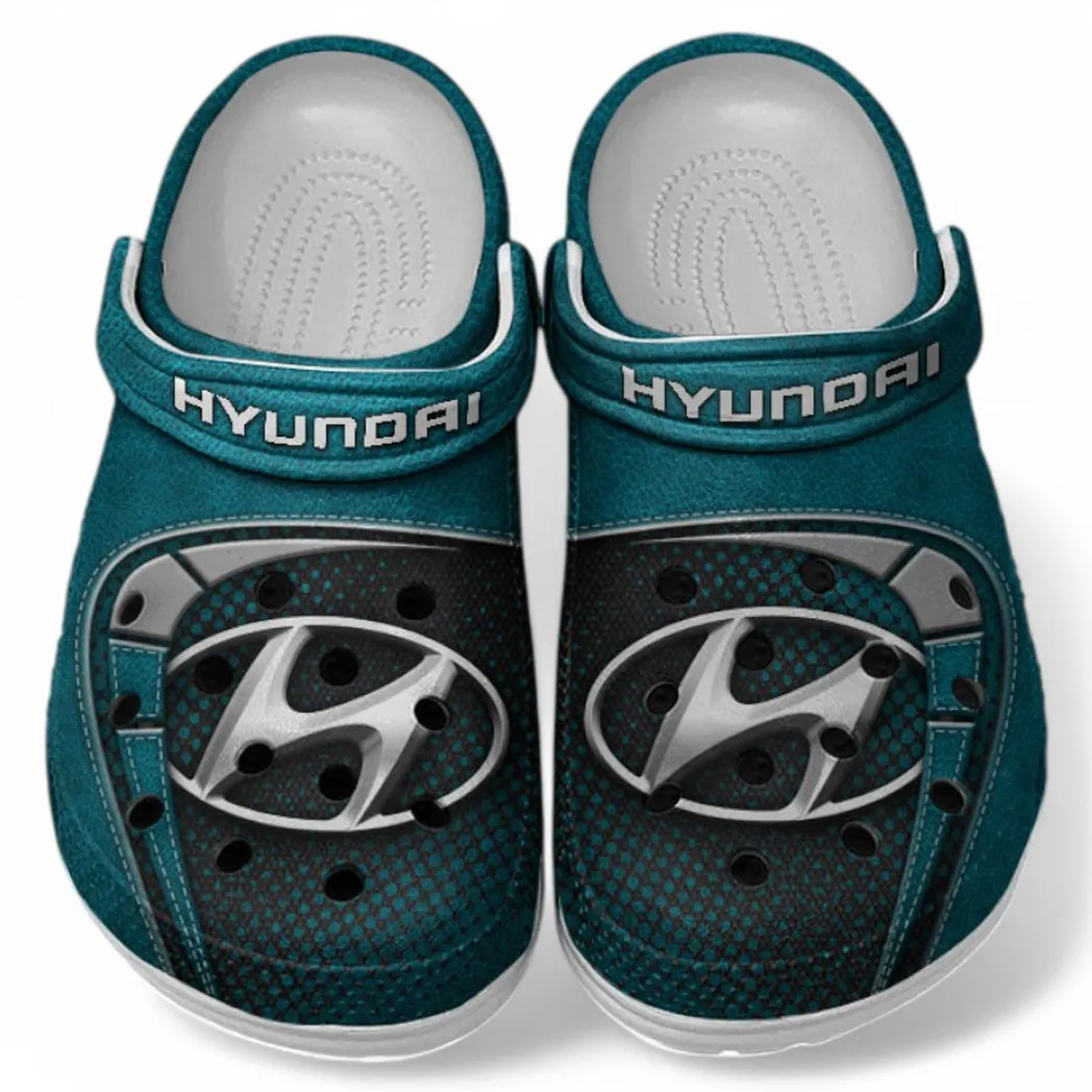 Hyundai Crocs Sandals For Men Women, Gift For Hyundai Fan CAR177031425601 - Cyan