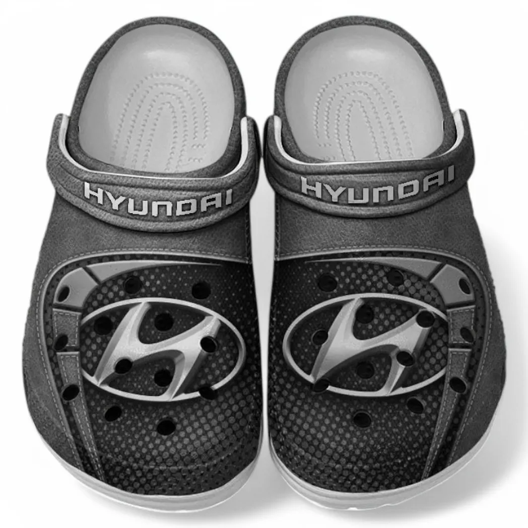 Hyundai Crocs Sandals For Men Women, Gift For Hyundai Fan CAR177031425601 - Gray