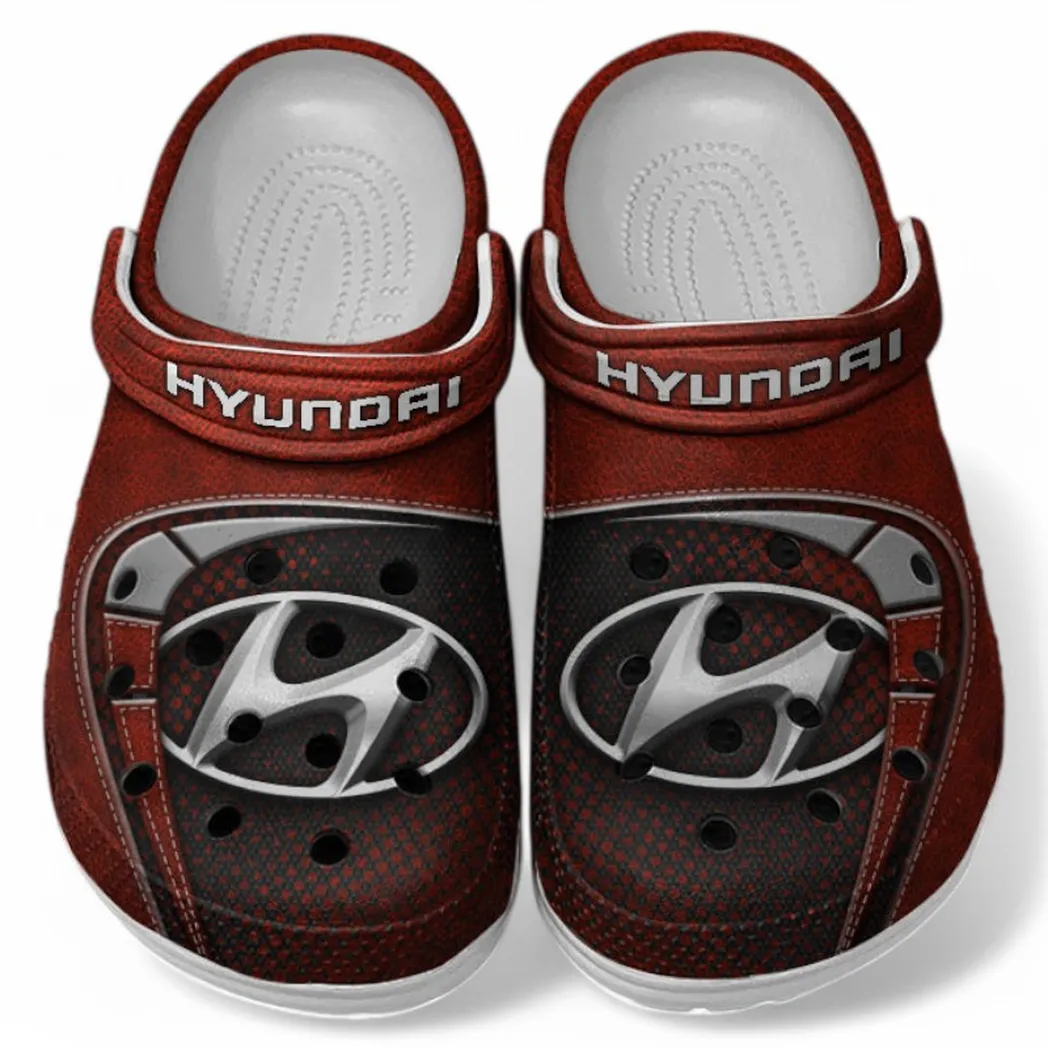 Hyundai Crocs Sandals For Men Women, Gift For Hyundai Fan CAR177031425601 - Red