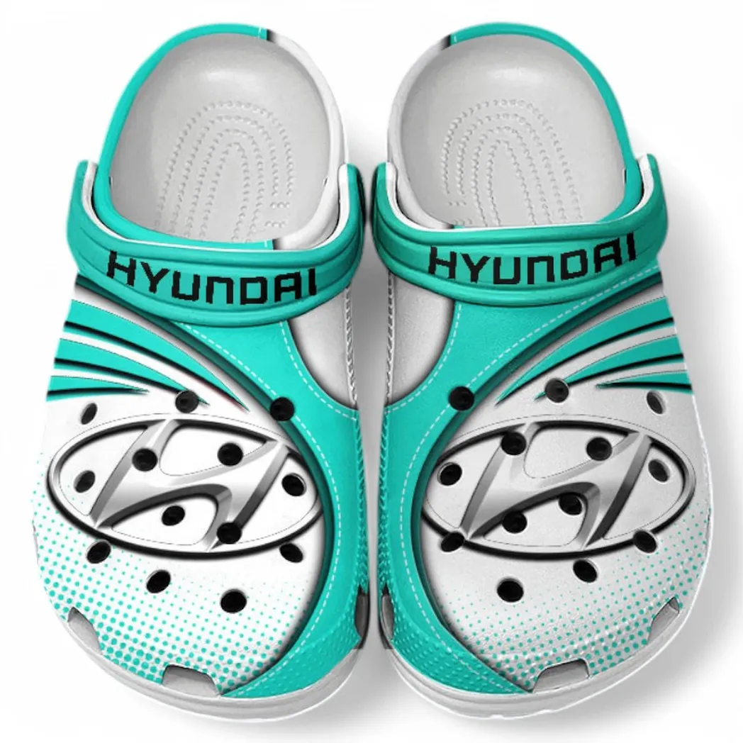 Hyundai Crocs Sandals For Men Women, Gift For Hyundai Fan CAR181031525742 - Cyan