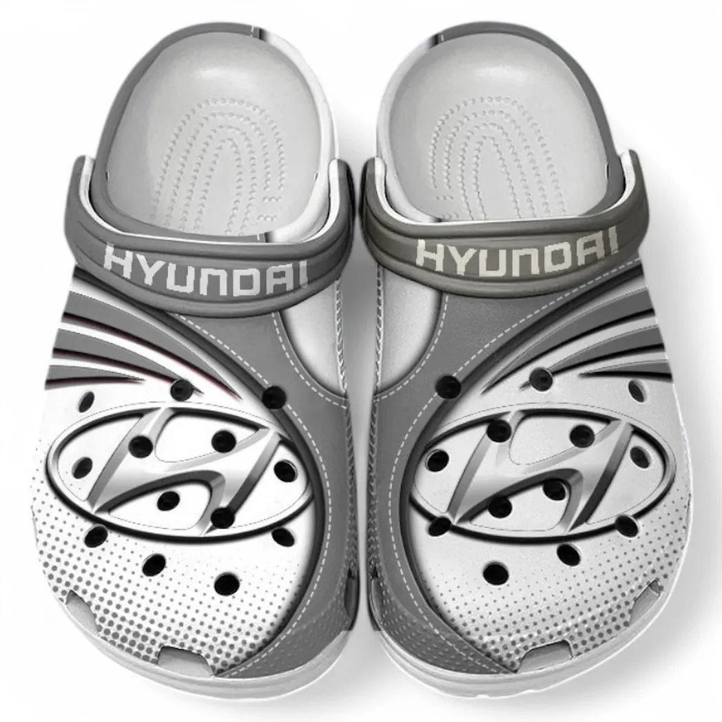 Hyundai Crocs Sandals For Men Women, Gift For Hyundai Fan CAR181031525742 - Gray