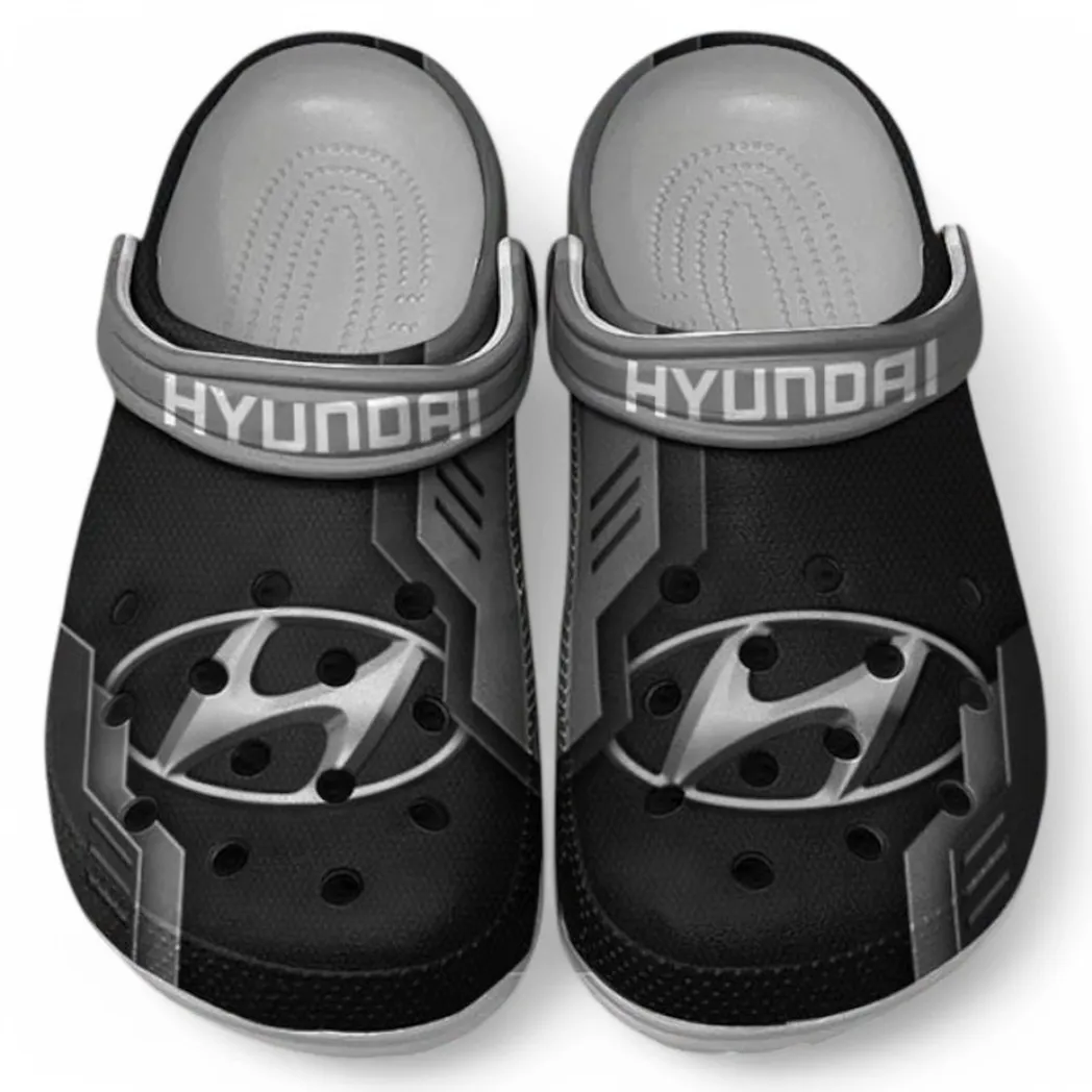 Hyundai Crocs Shoes, Clogs Men Women, Gift For Hyundai Fan CAR185031525282 - Gray