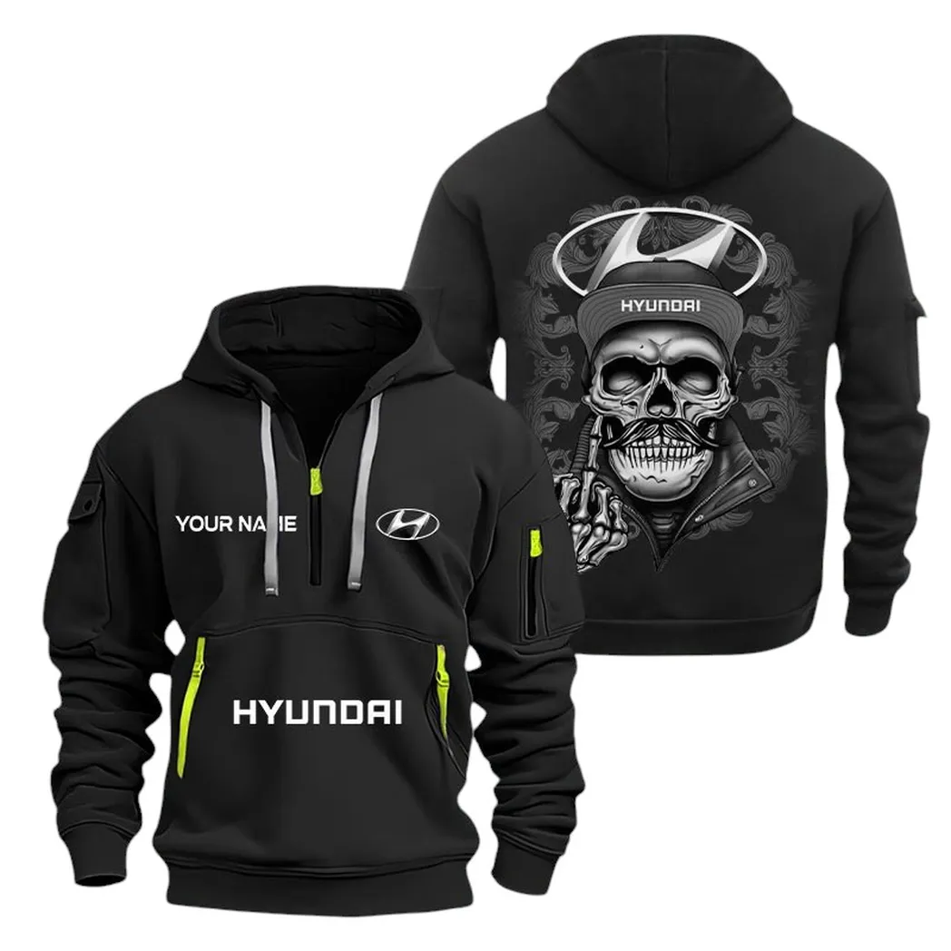 hyundai half zip hoodie for men gift for hyundai fan car166022625129 black