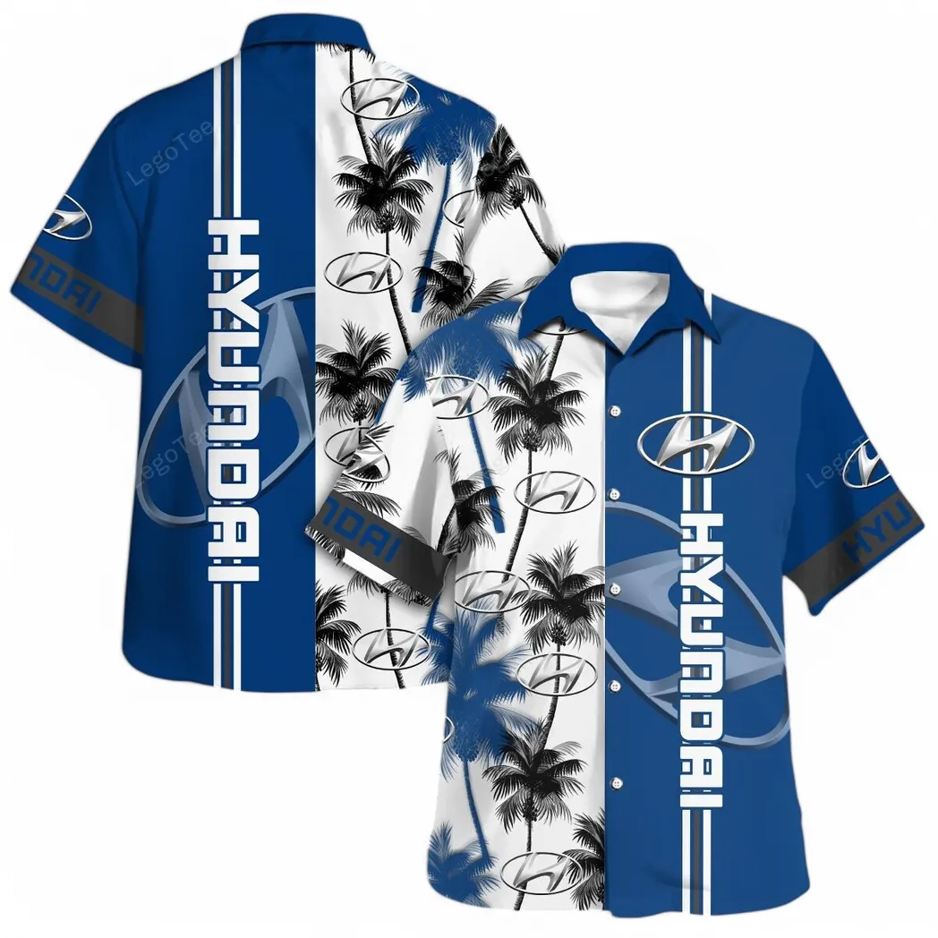 hyundai hawaiian shirt for men gift for hyundai lovers gift for him husband boyfriend car143021125024 lfsc5