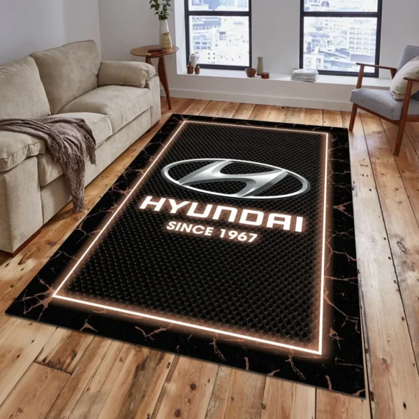 hyundai rug gift for hyundai lovers gift for him husband boyfriend car5202192534 brown so3zl