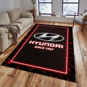 Hyundai Rug, All Over Print Carpet For Hyundai Lovers CAR5202192534 - Red