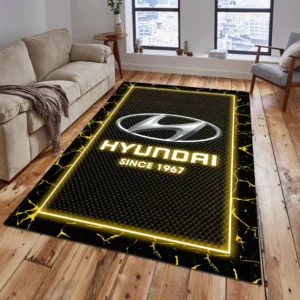 Hyundai Rug, All Over Print Carpet For Hyundai Lovers CAR5202192534 - Yellow
