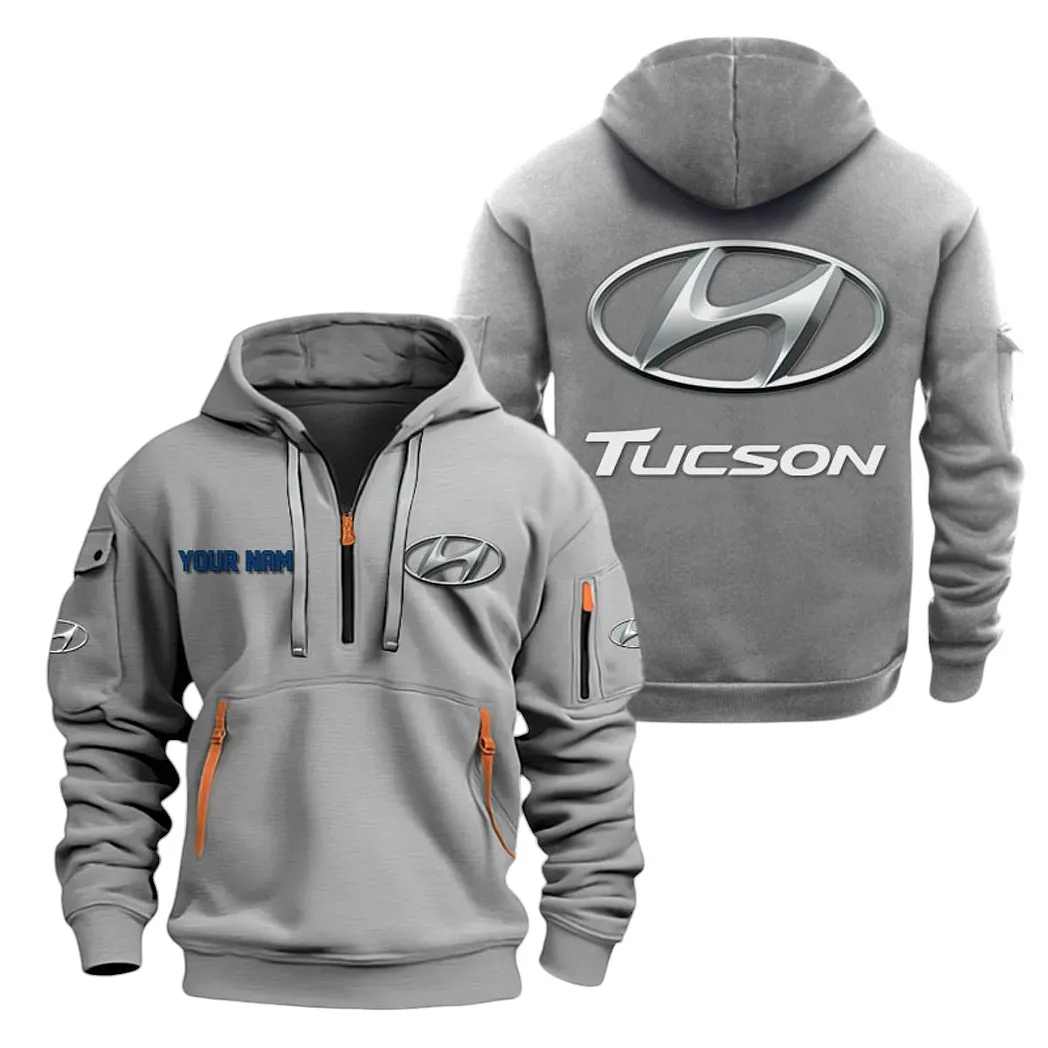 hyundai tucson half zip hoodie for men gift for hyundai tucson lovers car20022125731 gray k1egz