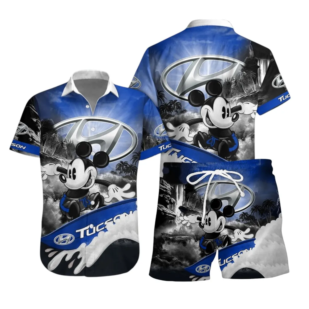 Hyundai Tucson Hawaiian Shirt Set, Gift For Hyundai Tucson Lovers, Gift For Him, Husband, Boyfriend CAR53030625055