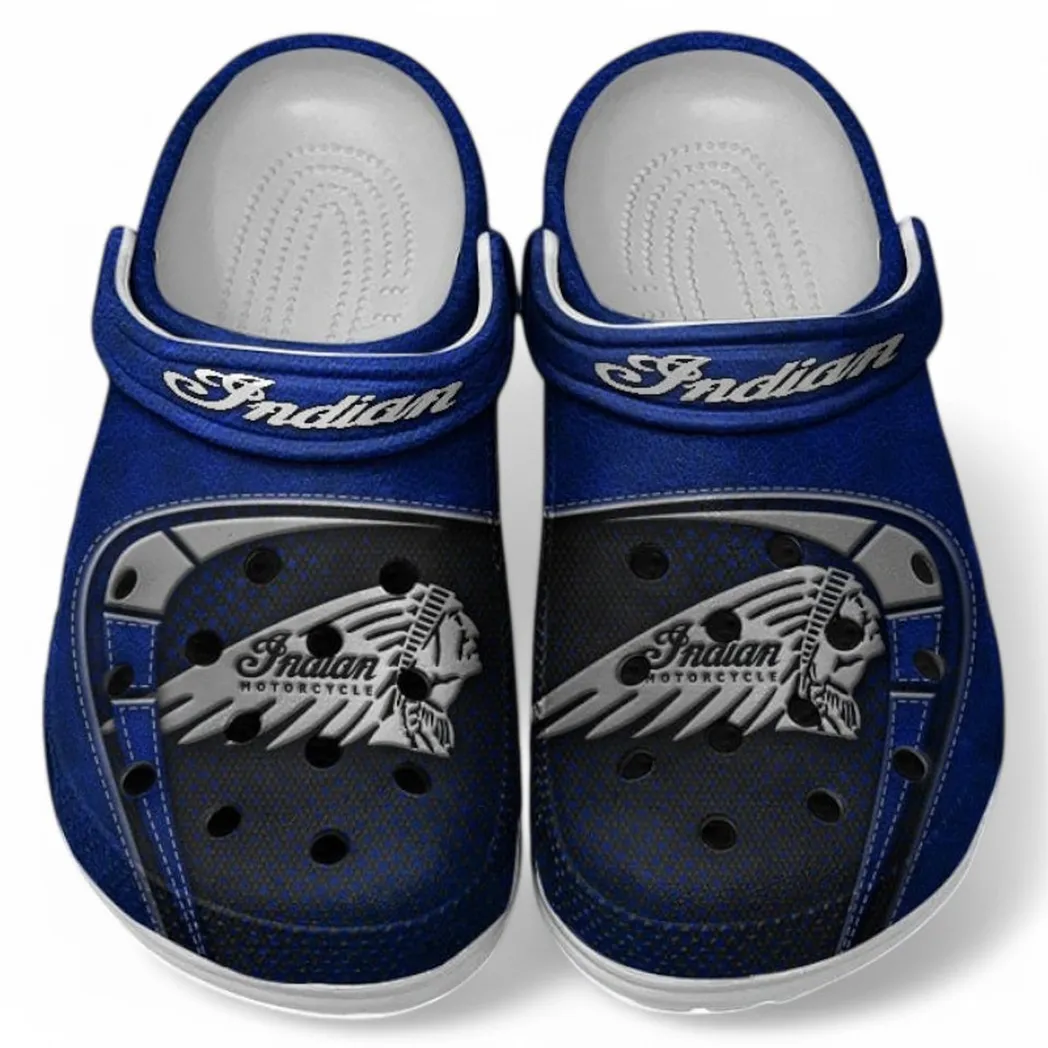 Indian Crocs Shoes, Clogs Men Women, Gift For Indian Fan CAR183031725112 - Blue