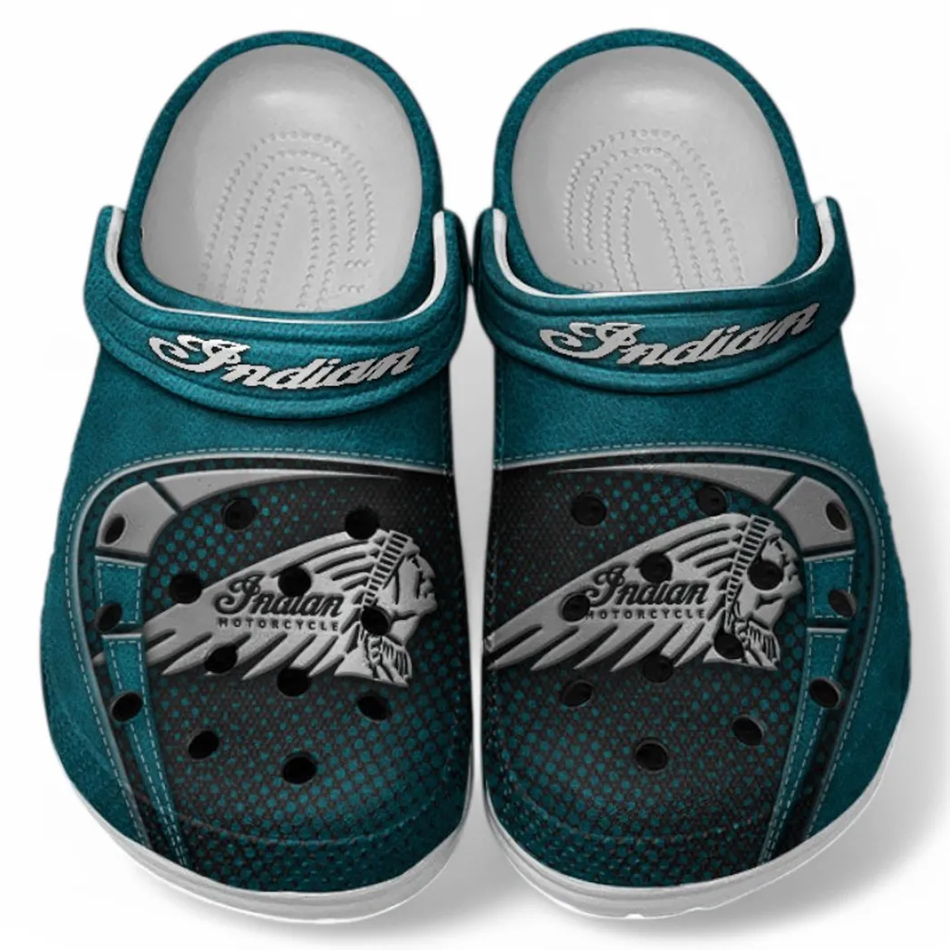 Indian Crocs Shoes, Clogs Men Women, Gift For Indian Fan CAR183031725112 - Cyan