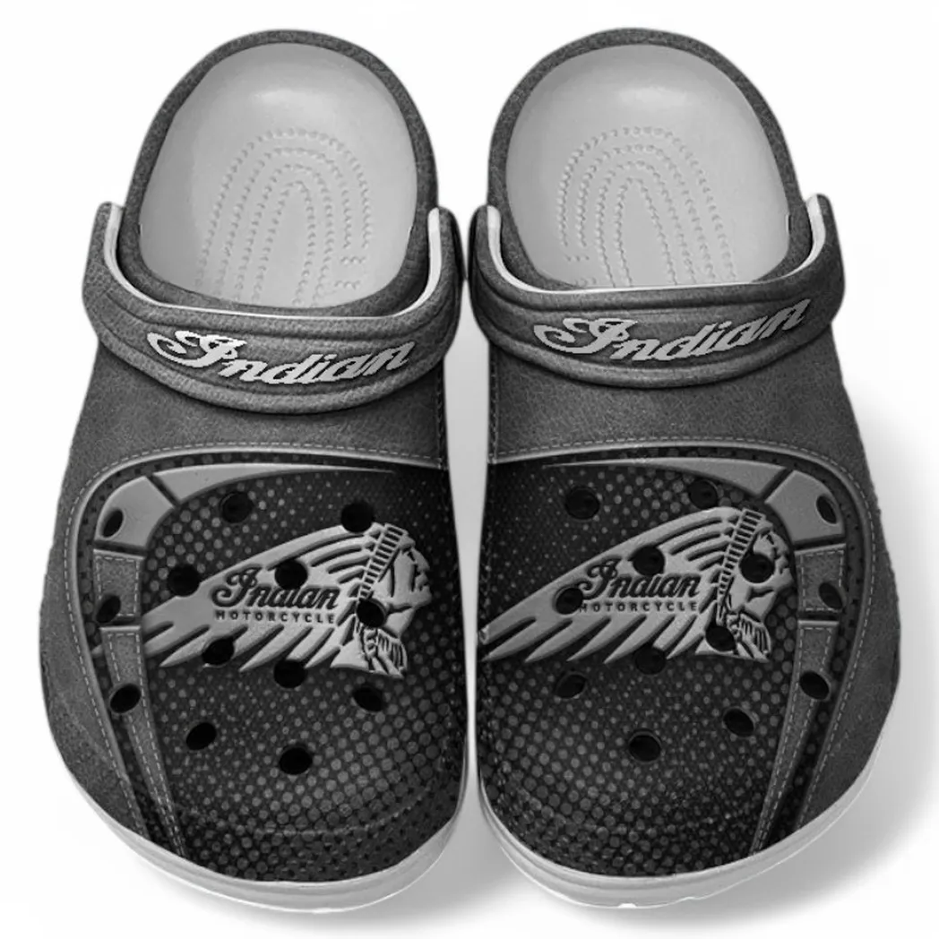 Indian Crocs Shoes, Clogs Men Women, Gift For Indian Fan CAR183031725112 - Gray