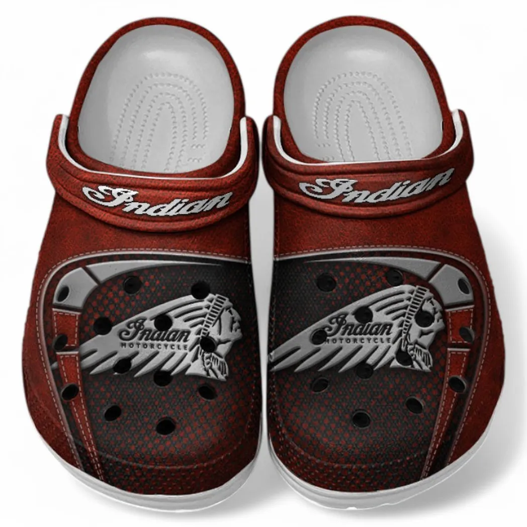 Indian Crocs Shoes, Clogs Men Women, Gift For Indian Fan CAR183031725112 - Red
