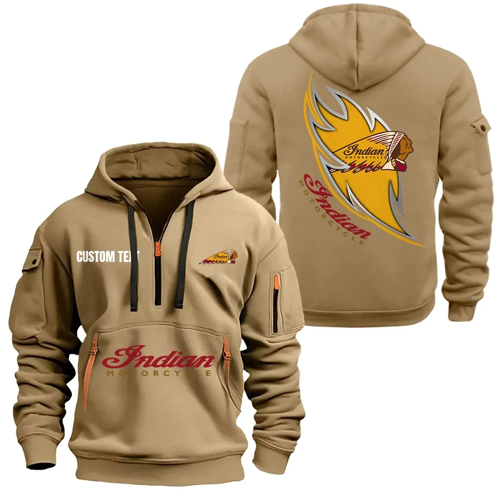 indian hoodie half zipper car1701112102 car all over print hoodie half zipper khaki jn9z9