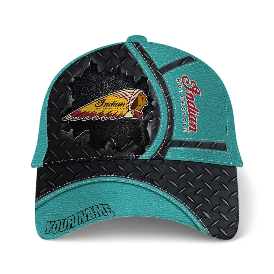 Indian Motorcycle Classic Cap, Gift For Indian Motorcycle Lovers, Gift For Him, Husband, Boyfriend - Cyan CAR49021825031-2
