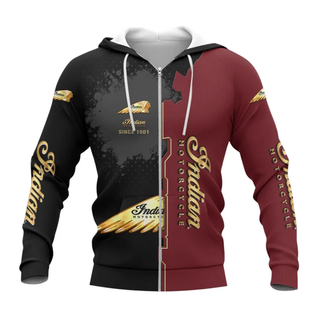 Indian Motorcycle Zipper Hoodie, Gift For Indian Motorcycle Lovers, Gift For Him, Husband, Boyfriend CAR44021725040-3