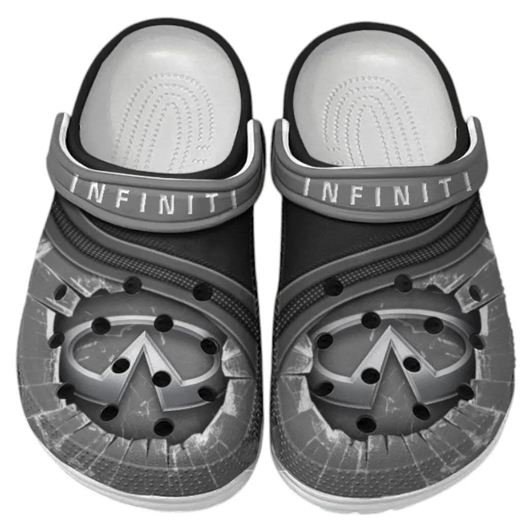Infiniti Crocs Clogs Men Women, Gift For Infiniti Fan CAR188032025152 - Gray