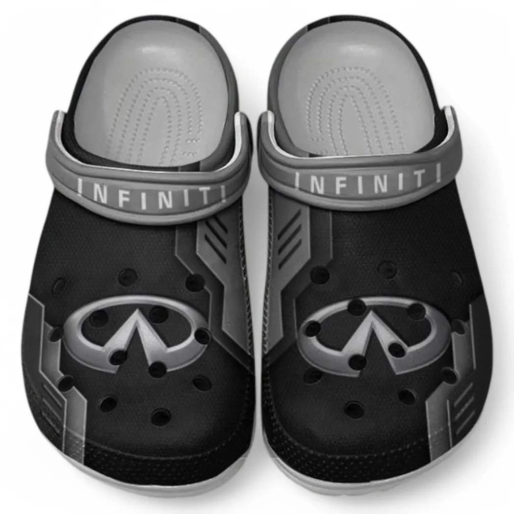 Infiniti Crocs Shoes, Clogs Men Women, Gift For Infiniti Fan CAR185031525279 - Gray