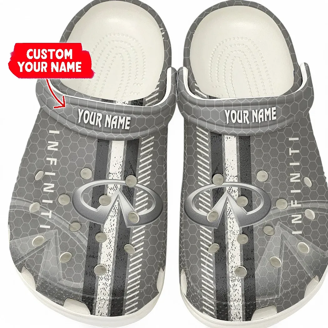 infiniti crocs shoes gift for infiniti lovers birthday gift for husband boyfriend car82022025605 white w6klc