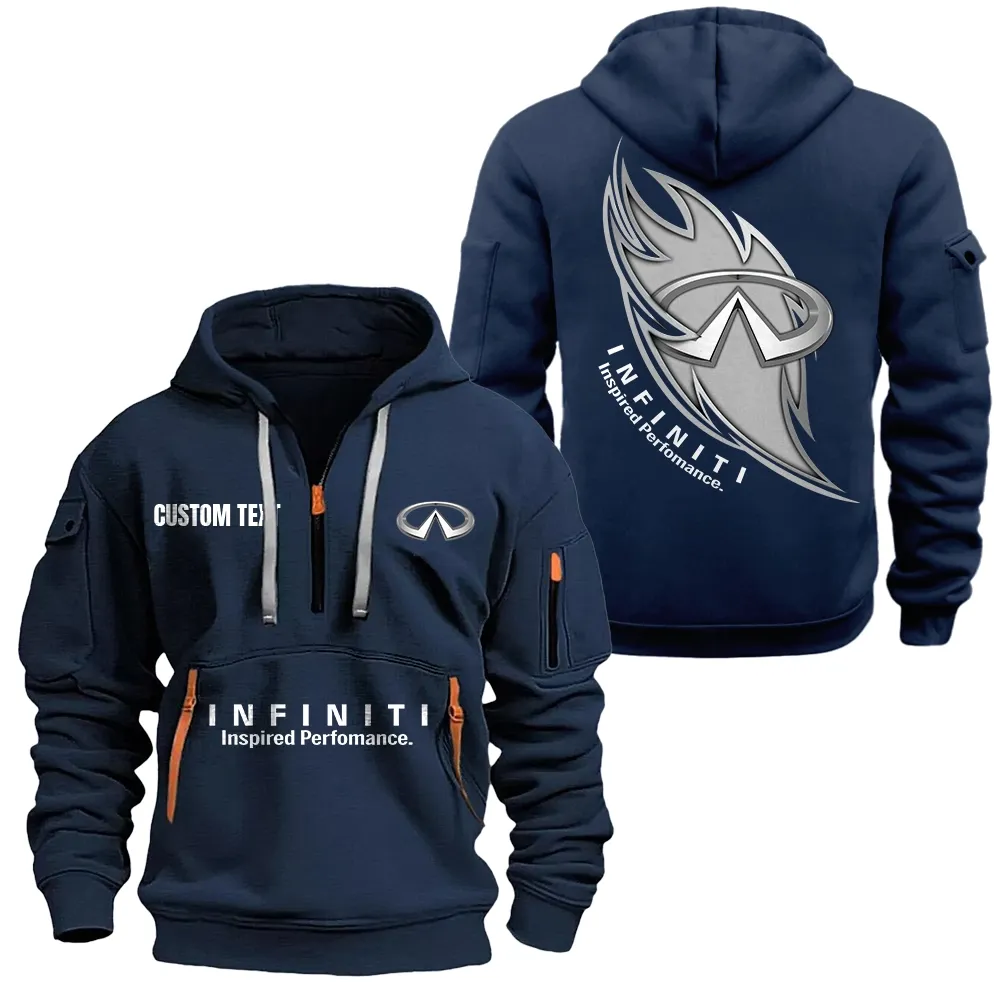 infiniti hoodie half zipper car1701112103 car all over print hoodie half zipper navy jcign