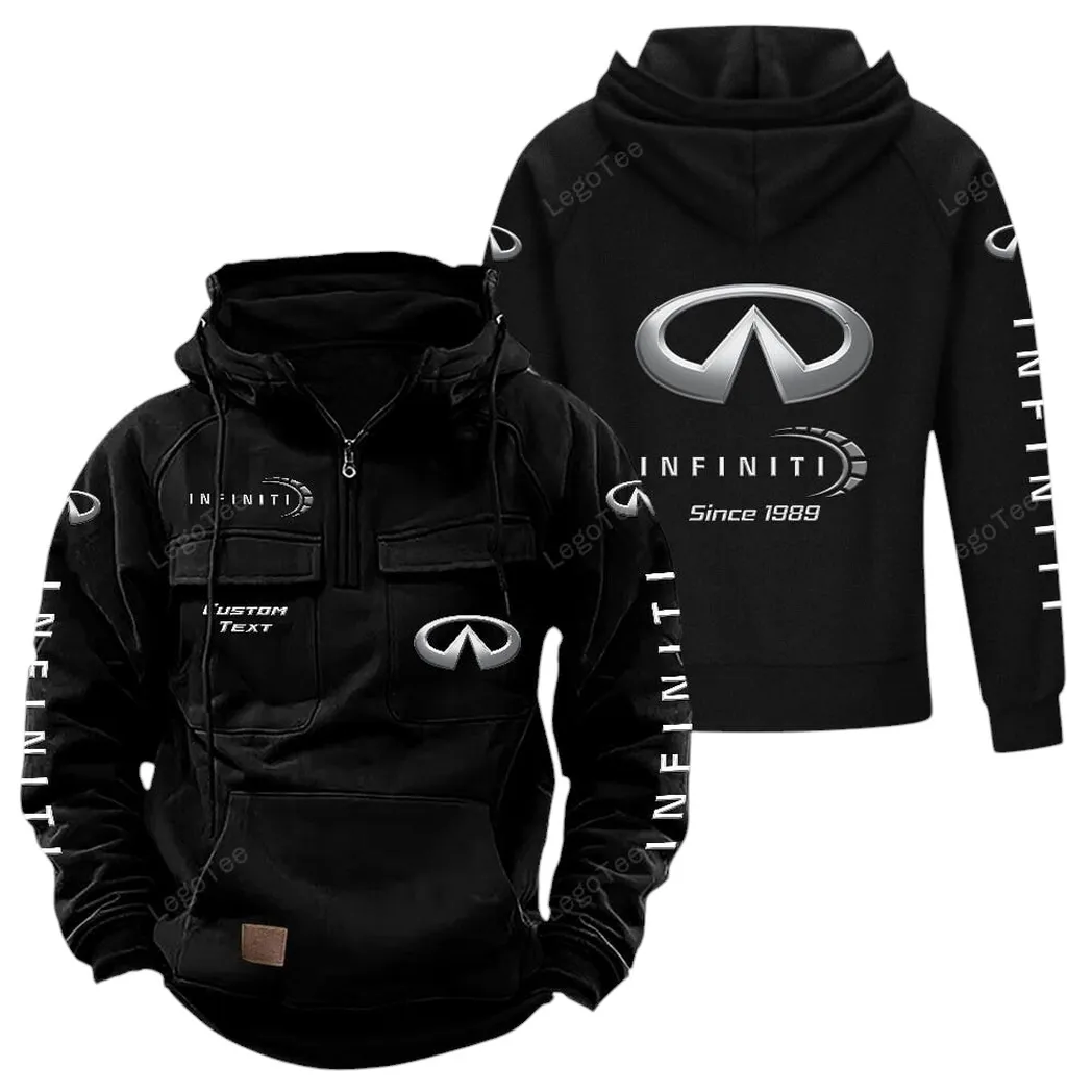 Infiniti Tactical Quarter Zip Hoodie, Gift For Infiniti Lovers, Gift For Him, Husband, Boyfriend - Black CAR96021425706-2