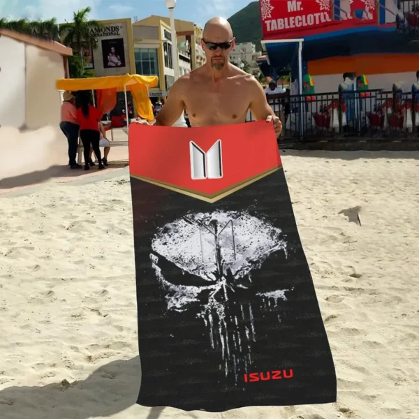 isuzu beach towel gift for isuzu lovers gift for him husband boyfriend car17302252530 dezda